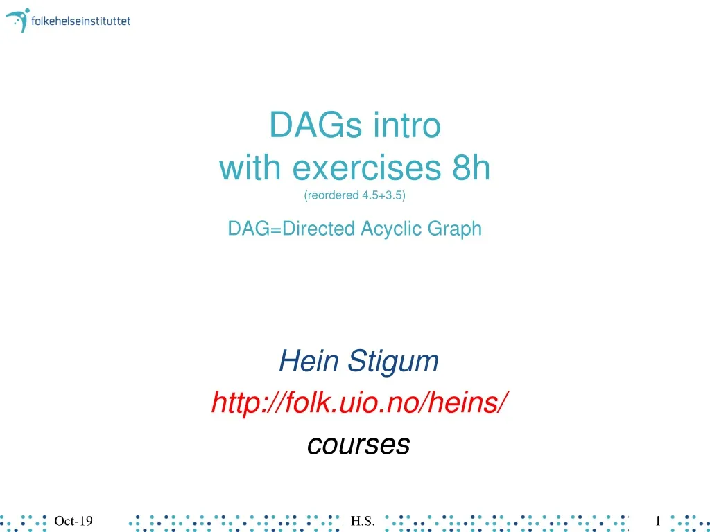 dags intro with exercises 8h reordered 4 5 3 5 dag directed acyclic graph