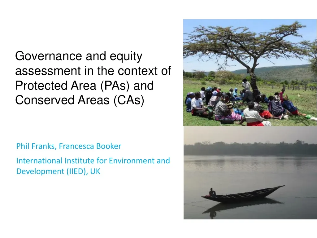 governance and equity assessment in the context of protected area pas and conserved areas cas
