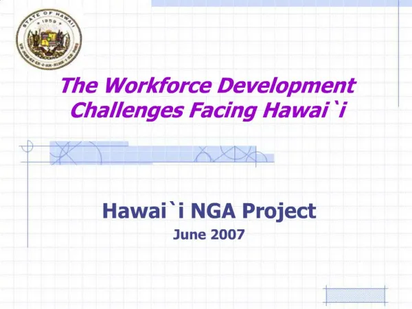 The Workforce Development Challenges Facing Hawaii