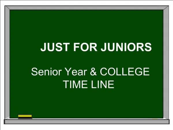 JUST FOR JUNIORS