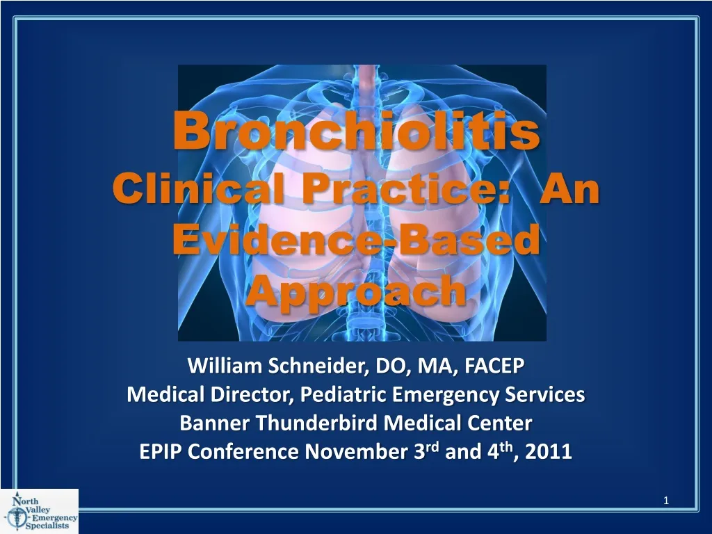 bronchiolitis clinical practice an evidence based approach