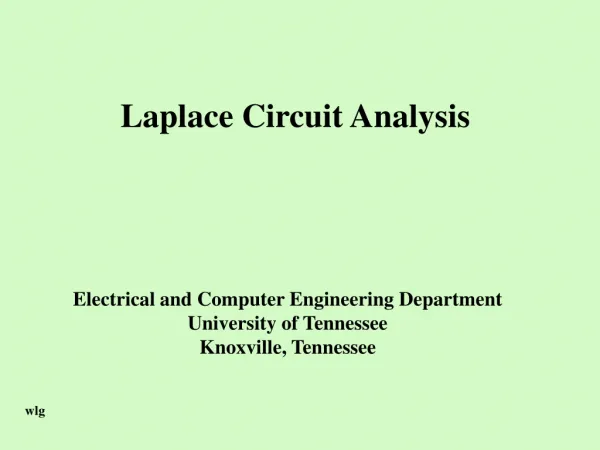 Laplace Circuit Analysis