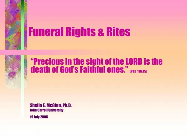 Funeral Rights Rites