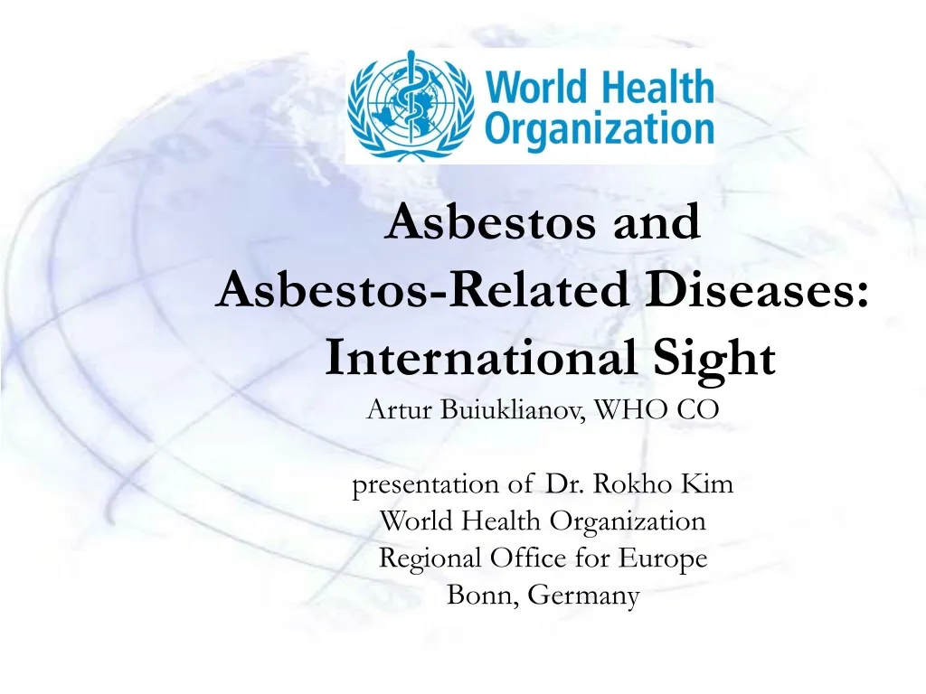 asbestos and asbestos related diseases