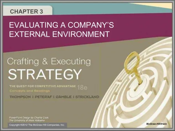 EVALUATING A COMPANY S EXTERNAL ENVIRONMENT