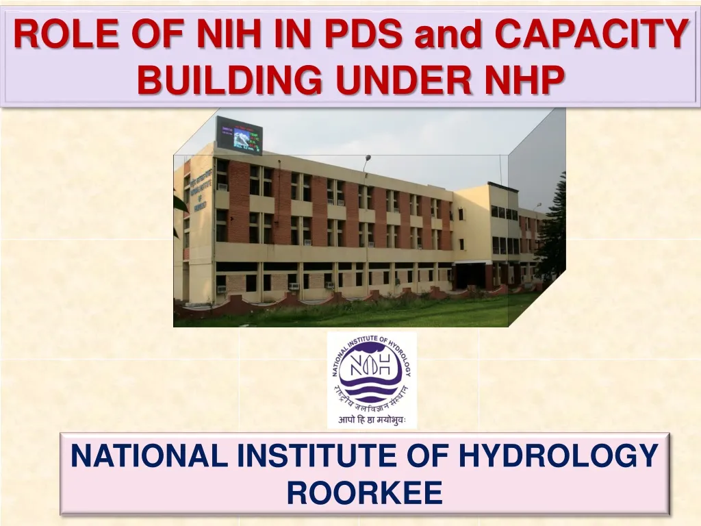 role of nih in pds and capacity building under nhp