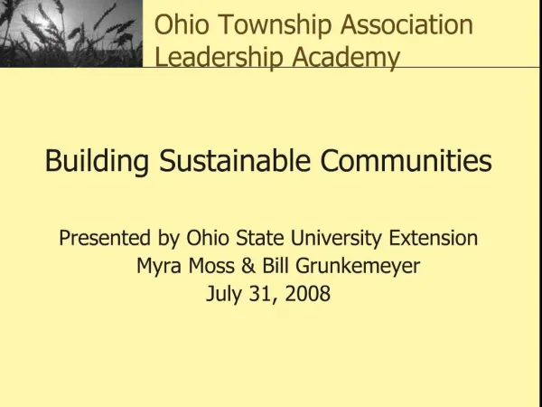 Ohio Township Association Leadership Academy