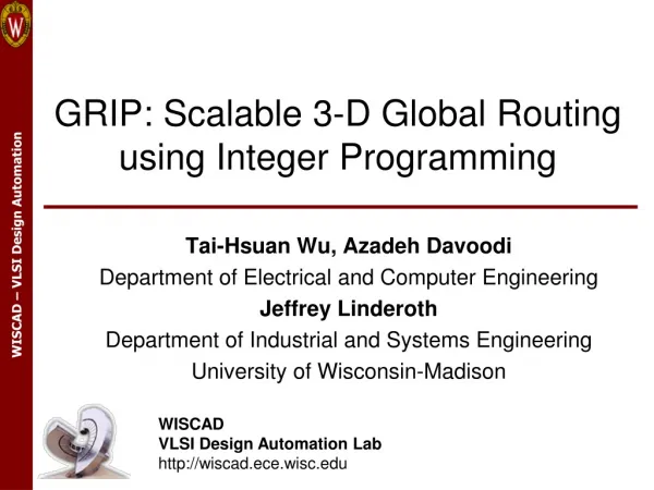 GRIP: Scalable 3-D Global Routing using Integer Programming
