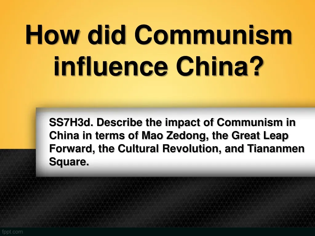 how did communism influence china