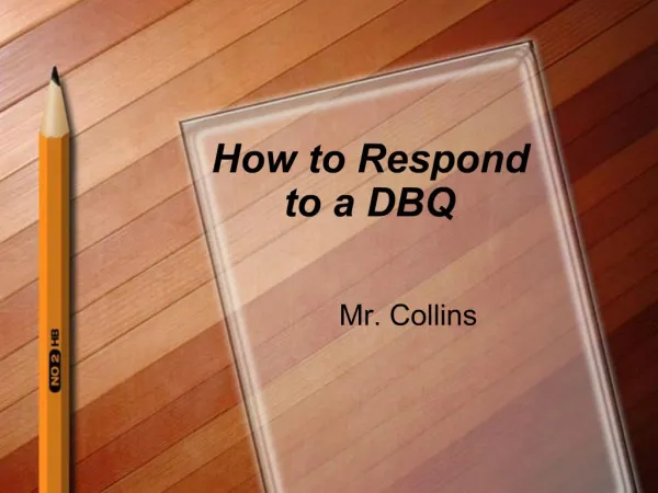 How to Respond to a DBQ
