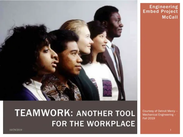 Teamwork: Another Tool for the Workplace