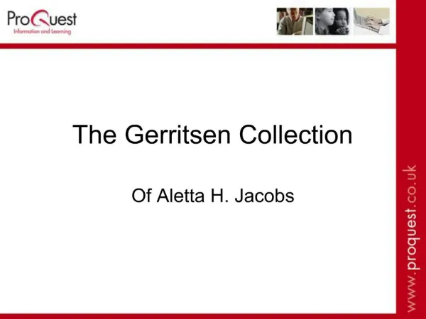 The Gerritsen Collection