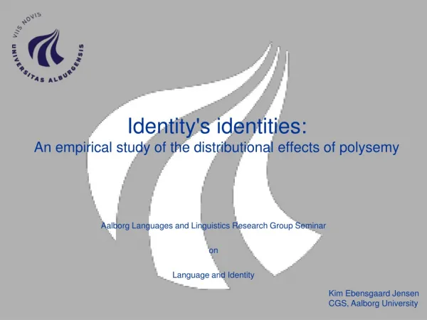 Identity's identities: An empirical study of the distributional effects of polysemy