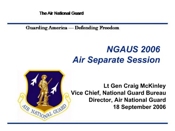 NGAUS 2006 Air Separate Session