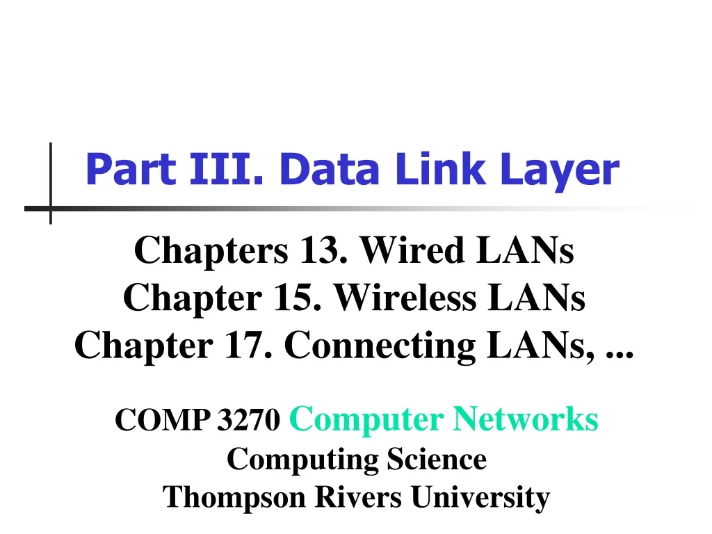 part iii data link layer
