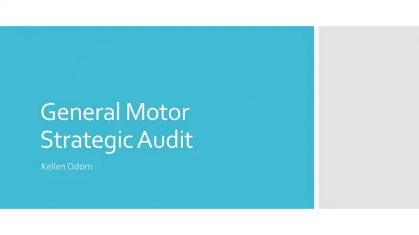General Motor Strategic Audit