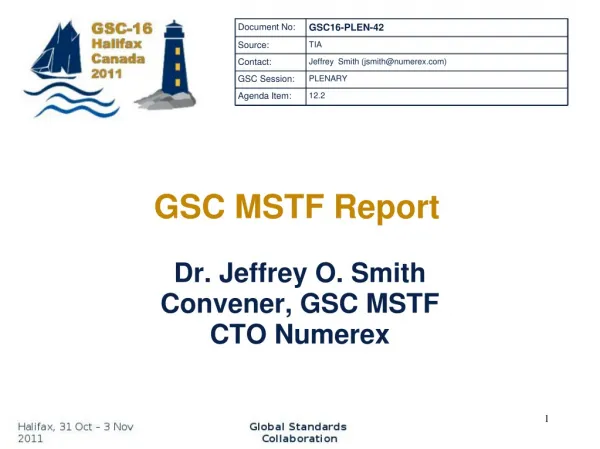 GSC MSTF Report