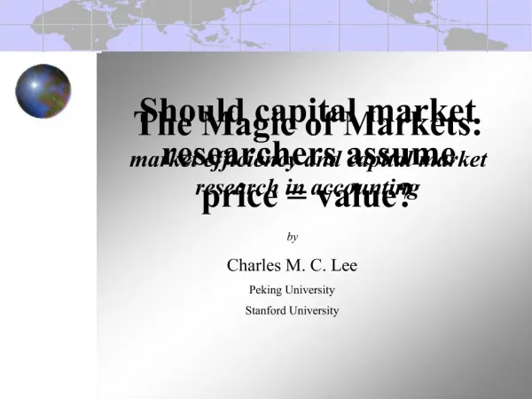 By Charles M. C. Lee Peking University Stanford University