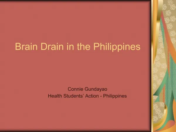 Brain Drain in the Philippines