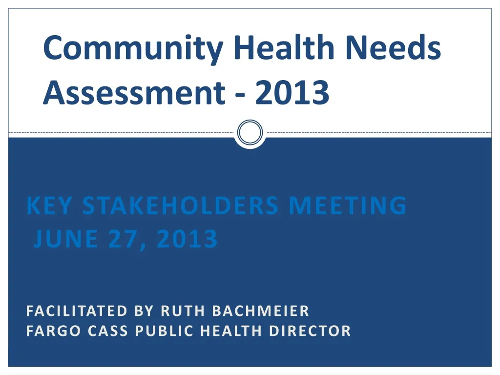community health needs assessment 2013