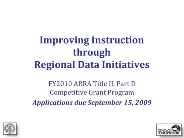 Improving Instruction through Regional Data Initiatives