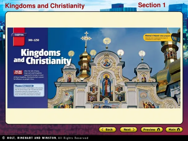 Preview Starting Points Map: Spread of Christianity Main Idea / Reading Focus