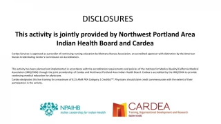 DISCLOSURES - slide 1