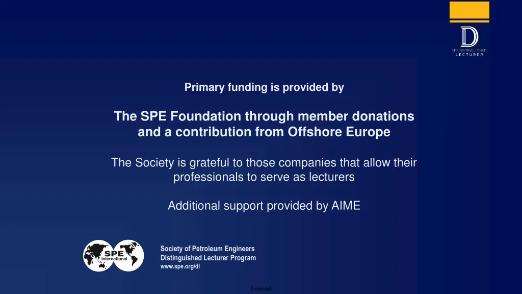 primary funding is provided by the spe foundation