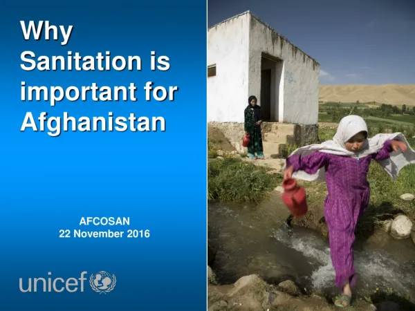 Why Sanitation is important for Afghanistan