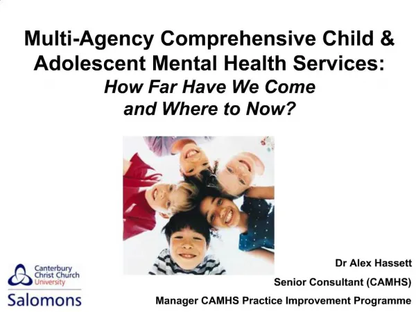 Multi-Agency Comprehensive Child Adolescent Mental Health Services: How Far Have We Come and Where to Now
