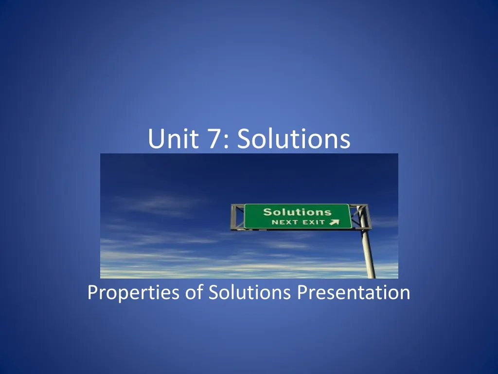 unit 7 solutions
