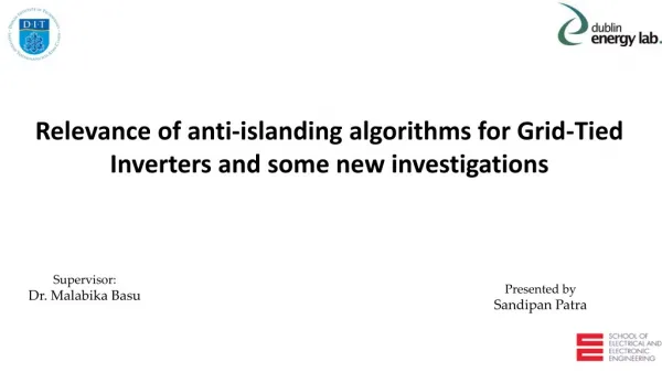 Relevance of anti-islanding algorithms for Grid-Tied Inverters and some new investigations