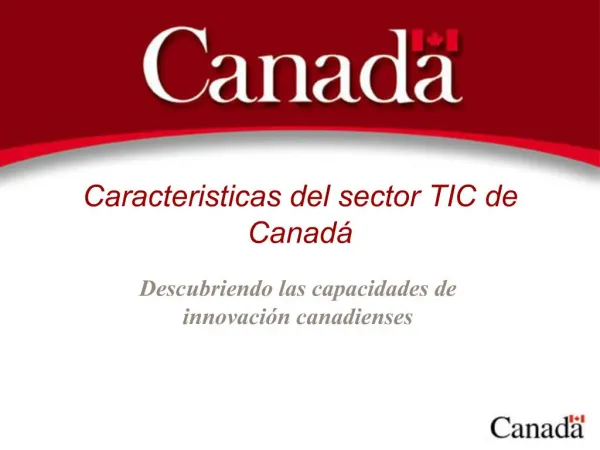 Caracteristicas del sector TIC de Canad