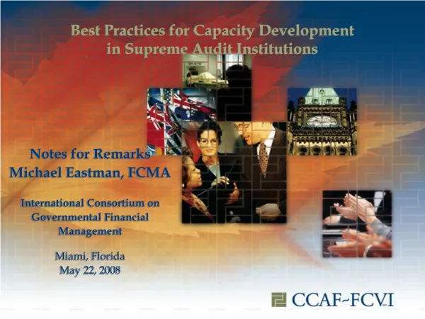 Best Practices for Capacity Development in Supreme Audit Institutions