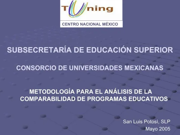 SUBSECRETAR A DE EDUCACI N SUPERIOR CONSORCIO DE UNIVERSIDADES MEXICANAS