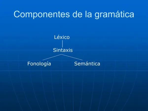 Componentes de la gram tica