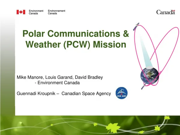 Polar Communications &amp; Weather (PCW) Mission