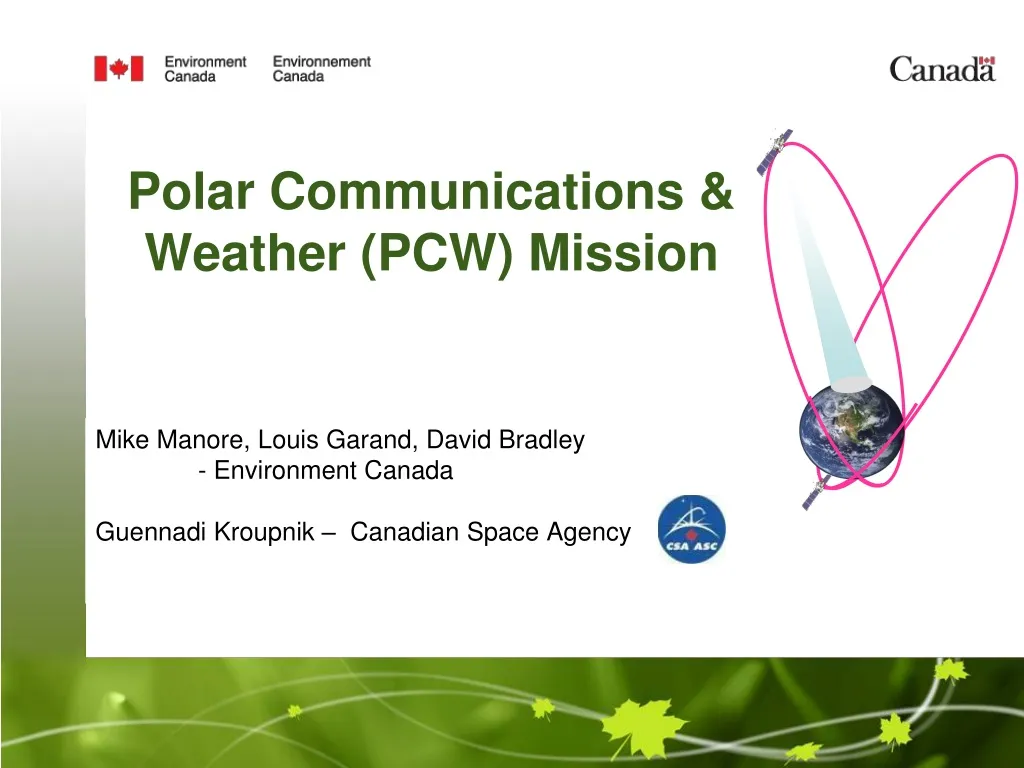 polar communications weather pcw mission