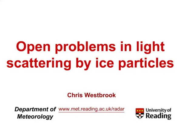 Open problems in light scattering by ice particles