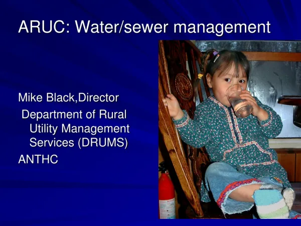 ARUC: Water/sewer management