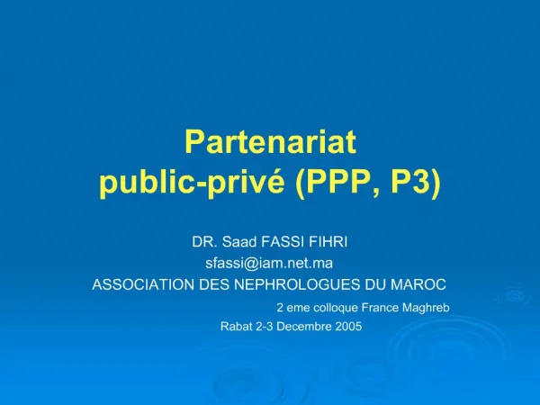 Partenariat public-priv PPP, P3