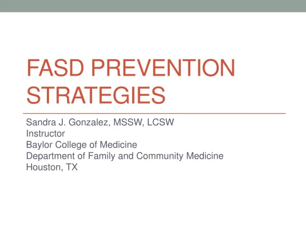 Fasd prevention strategies