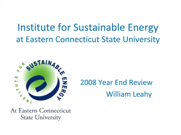 Institute for Sustainable Energy at Eastern Connecticut State University