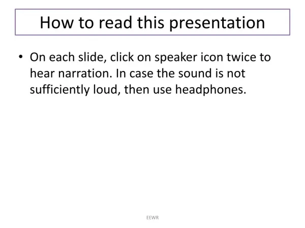 How to read this presentation