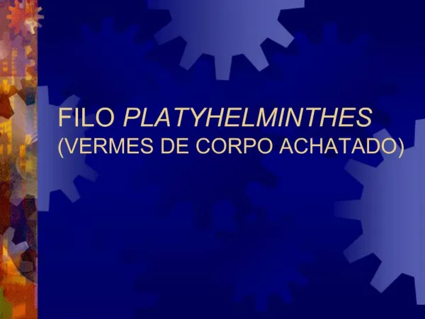 FILO PLATYHELMINTHES VERMES DE CORPO ACHATADO
