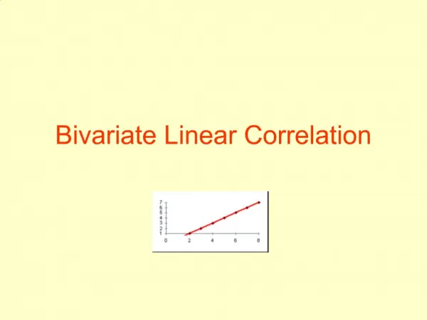 Bivariate Linear Correlation