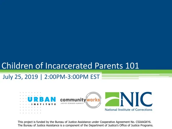 Children of Incarcerated Parents 101