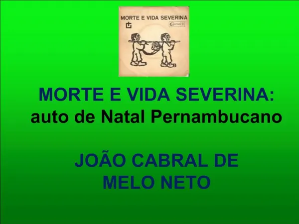 JO O CABRAL DE MELO NETO