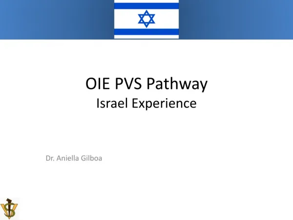 OIE PVS Pathway Israel Experience