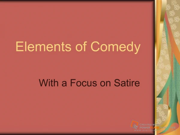 Elements of Comedy